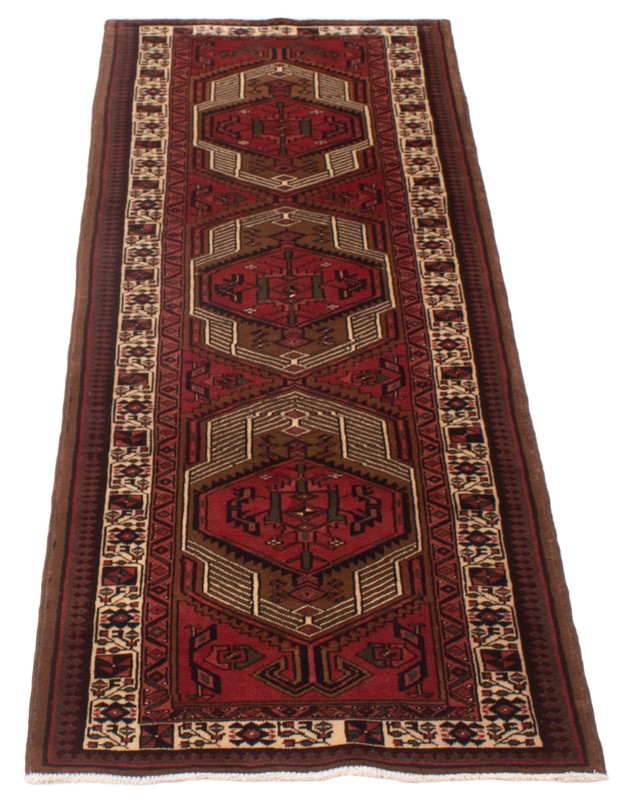 3'6" x 11'0" Vintage Hand-knotted Runner Rug Traditional Oriental Wool Carpet gallery