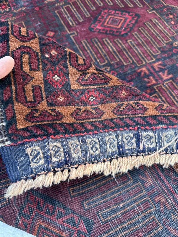 180 X 110 CM Vintage Stunning Belouch Natural Vegetable Dye Qalam dani Carpet gallery