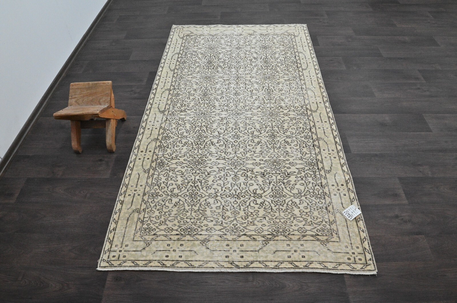Oushak Turkish Vintage Rug 4x7 Kilim Rug Anatolian Handmade Boho Decor BEIGE gallery