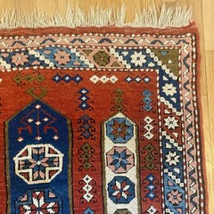 Vintage Rug 3′ x 5′ 2 Terracotta Tribal Turkish Wool Oriental Rug