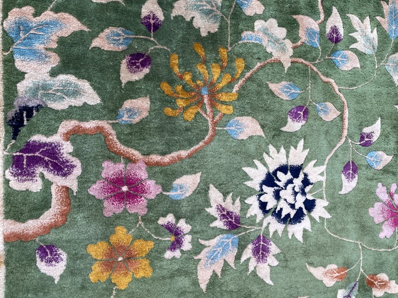 Antique Art Deco Chinese Rug, Butterfly Meet finely, #17452, c-1920 gallery