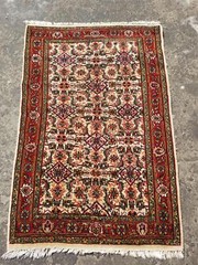 Vintage Traditional Handmade Oriental Wool Multicolor Rug 55×37 inches