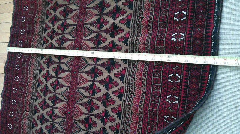 41" X 64" Vintage Handmade Tribal Wool Rug Balouch Afghan Rug Red Black, gallery