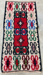 Vintage Handmade Traditional Turkish Anatolian Wool Kilim Runner Rug 118×59 cm