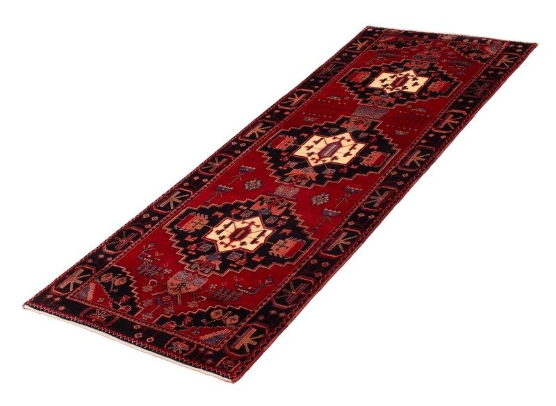 3'6" x 9'4" Vintage Hand-knotted Runner Rug Traditional Oriental Wool Carpet gallery