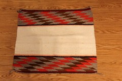 American Indian Navajo Rug Vintage Authentic Hand Woven Apx. 3×3 Ft.