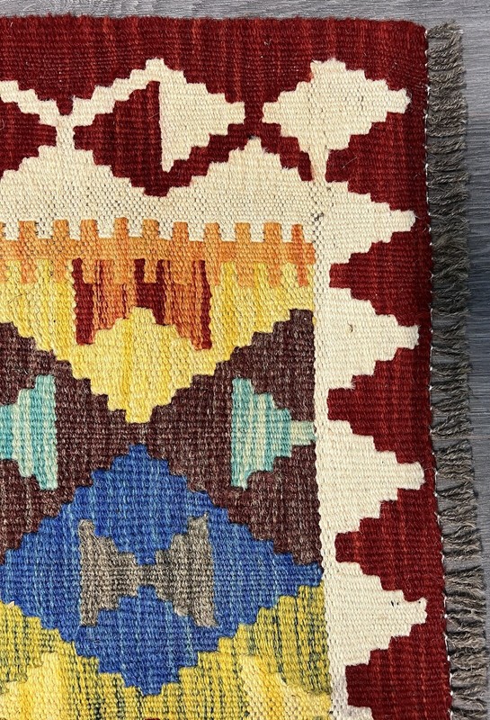 Vintage Kilim Traditional Hand Made Oriental Wool Kilim 5ftx3.2ft 151cmx101cm gallery