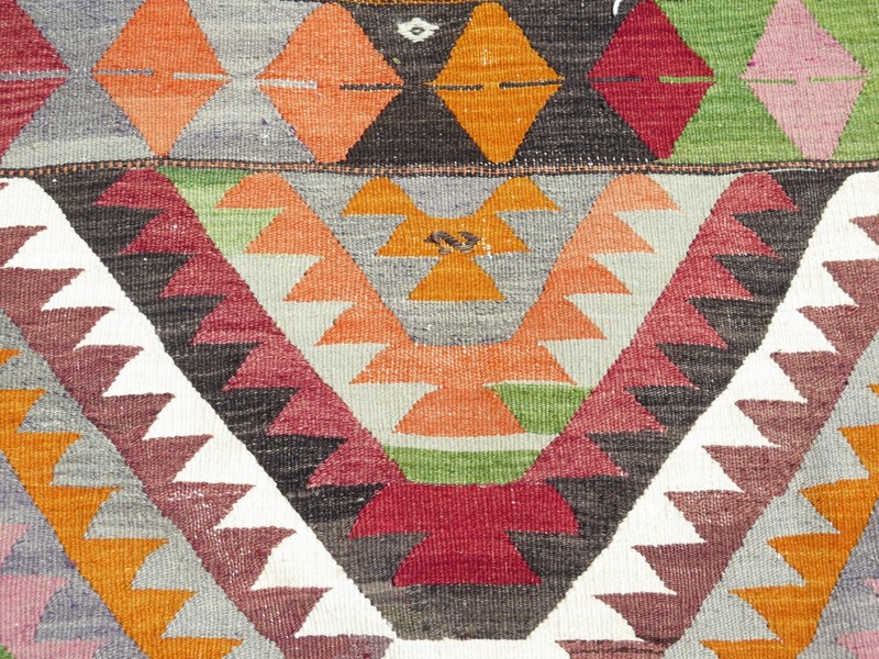 Turkish Kilim, Area Rugs Southwestern Hand woven Floor Rug Bohemian Rug 68"x111" gallery