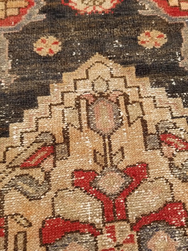 Distressed Vintage Handmade Shahsawan Wool Multicolor Runner Rug 296x96cm gallery