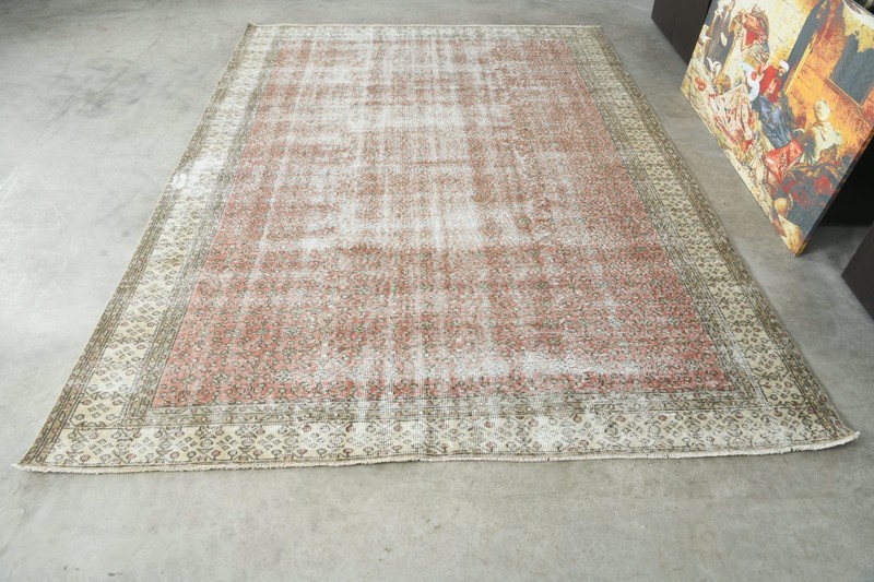 7x10 Turkish Oushak Oversize Rug Anatolian Hand-Knotted Vintage Large Carpet,712 gallery