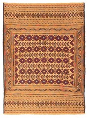 Vintage Hand Woven Area Rug 4’5″ x 6’4″ Traditional Wool Oriental Carpet