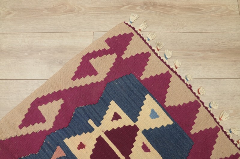 Cappadocia Ethnic Foyer Rug Anatolian Hand Knotted Tribal Kilim Carpet 2x4 ft gallery