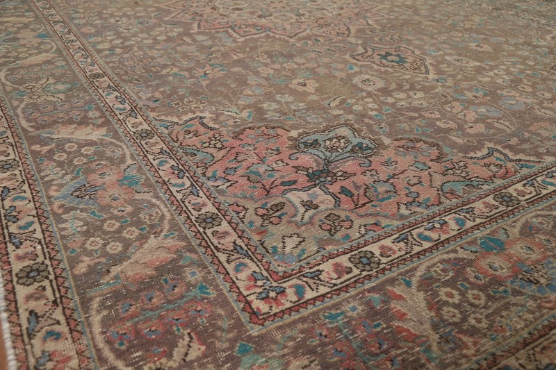 Brown Medallion Area Rug 8x11 Handmade Wool Traditional Vintage for Living Room gallery