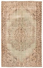 Vintage Hand-Knotted Area Rug 5’9″ x 9’1″ Traditional Oriental Wool Carpet