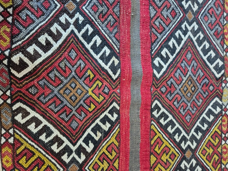 Antique Saddle Bag, Anatolian Zili Rug, Wool, Handmade, Hand Woven Saddle Bag gallery