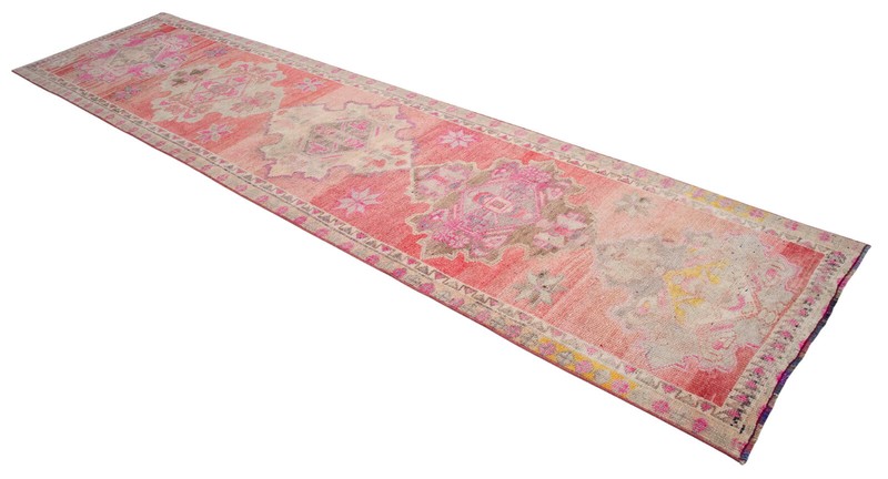 Turkish Runner Rug, Hand Made Rug, Tribal Wool Rug, Ethnic Runner Rug 3 x 12 ft gallery