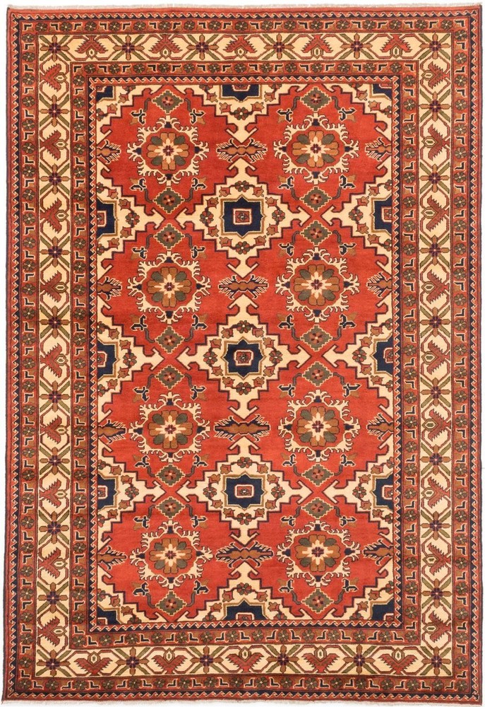 Traditional Vintage Hand-Knotted Area Rug 6'9" x 9'10" Oriental Wool Carpet