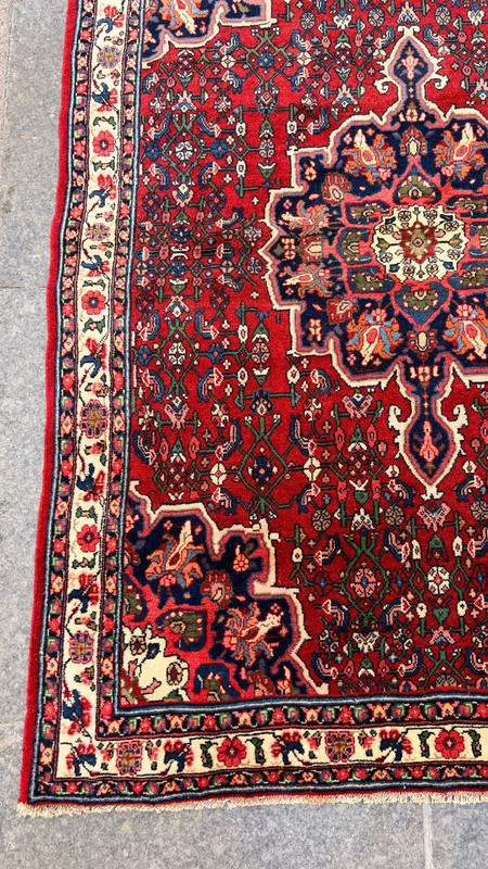 3'8'' X 4'11'' Vintage Carpet Natural Village Rug Handmade Rug.SKU:P1760 gallery