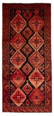 Vintage 4’2″ x 9’6″ Traditional Hand Knotted Vegetable Dye Wool Area Rug