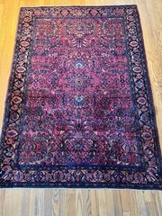 Unbelievably High Quality Velvety Antique Sarouk C.1920 Mint Condition 6’6×4’4