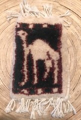 Rug Illustrating a Camel 6” X 4” Crafted in the Kingdom of Saudi of Arabia 2000