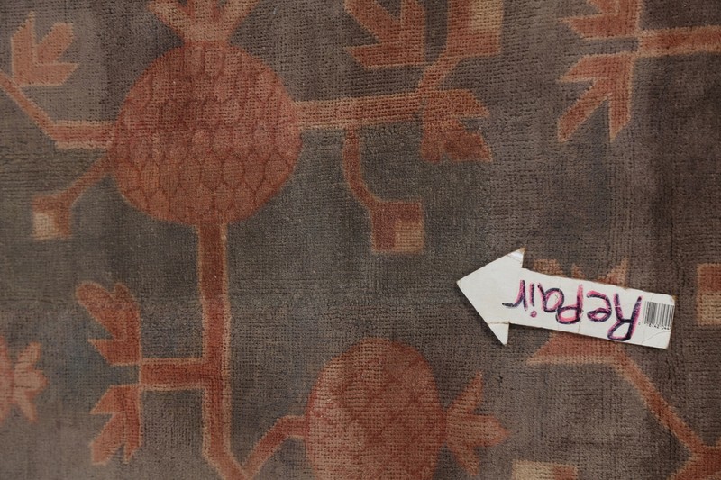 Pre-1900 Antique Vegetable Dye Khotan Egyptian 25x37 Area Rug Oversize Handmade gallery