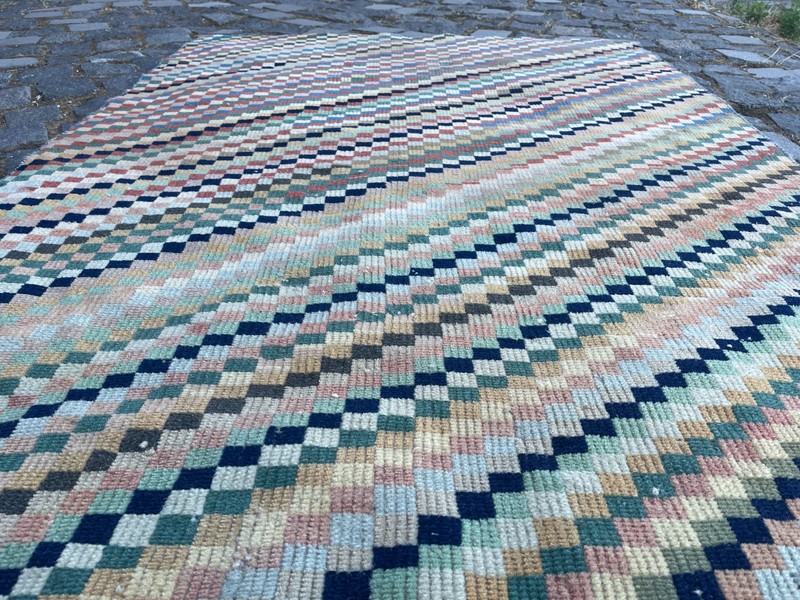Bohemian Area Rug Handmade Wool Rug Turkish Vintage Traditional Rug 3,3 x 4,7 ft gallery