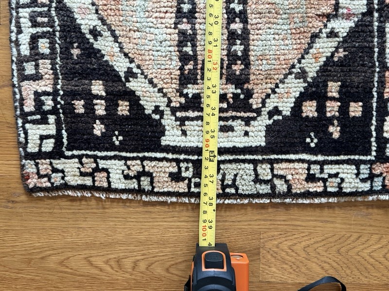 Vintage Unique Turkish Kilim Geometric Patterned Rug in Black and Coral Red gallery