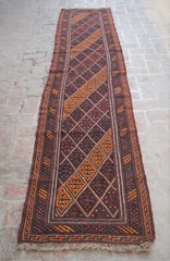 2×12 Ft Handmade Tribal Afghan Moshvani Hallway Runner Vintage Persian Wool Rug