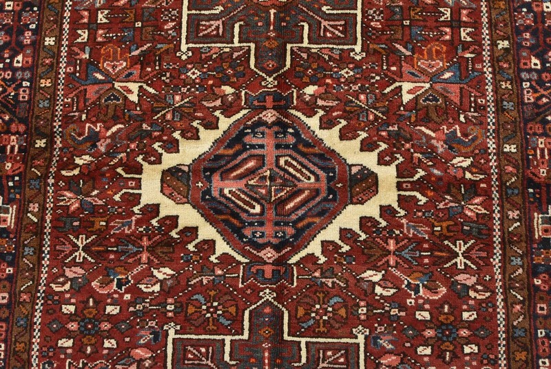 Vintage Tribal Oriental 4’10” x 6’2” Red Wool Traditional Hand-Knotted Area Rug gallery