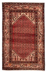 Vintage 3’5″ x 5’3″ Traditional Hand Knotted Vegetable Dye Wool Area Rug