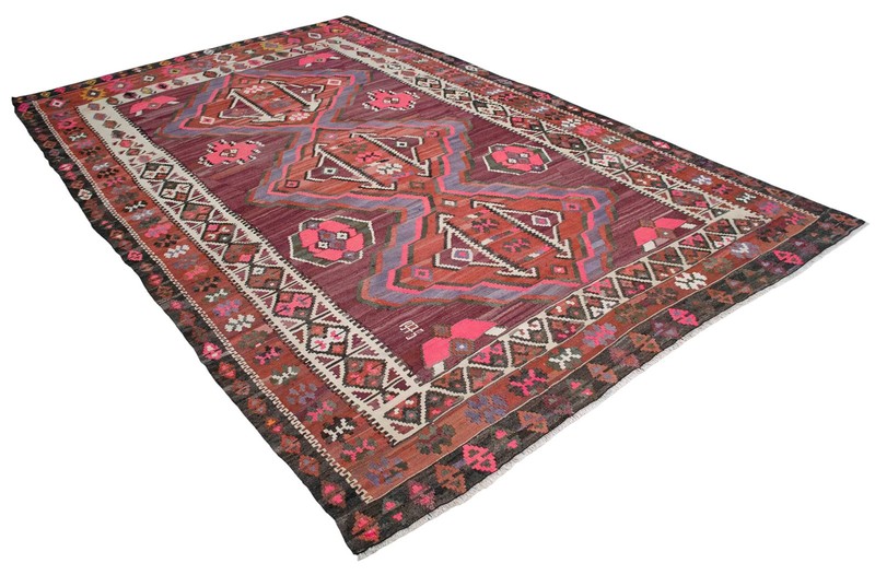 Vintage Turkish Rug Handmade Extra LARGE Rug Tribal Kilim Area Rug 8x14 ft Aprox gallery
