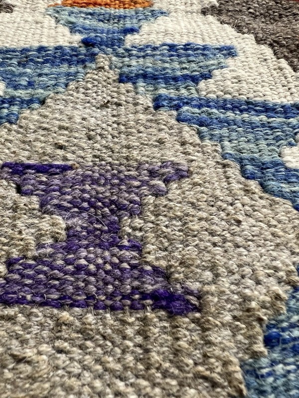 Handmade Kilim Runner wool natural colours Afghan Traditional 287cmx85cm gallery