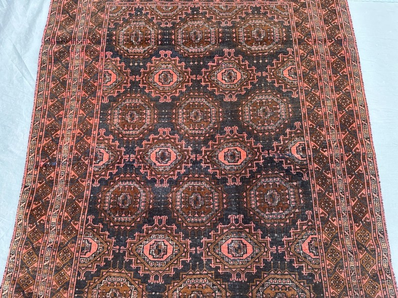 4'4x6'10 Antique Turkoman Ersari Hand Knotted Wool Rug Rare Tribal Oriental Rug gallery
