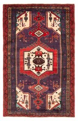 Vintage Hand-Knotted Area Rug 4’3″ x 6’7″ Traditional Wool Carpet