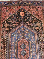 4.6×7 ANTIQUE KAZAK SHIRVAN VINTAGE TURKISH SERAPI HERIZ Hand Knotted