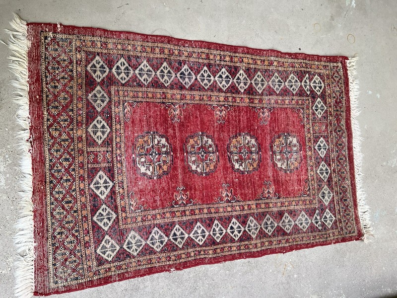 Antique Oriental Hand knotted Rug 4’3” X 2’7” Lovely gallery