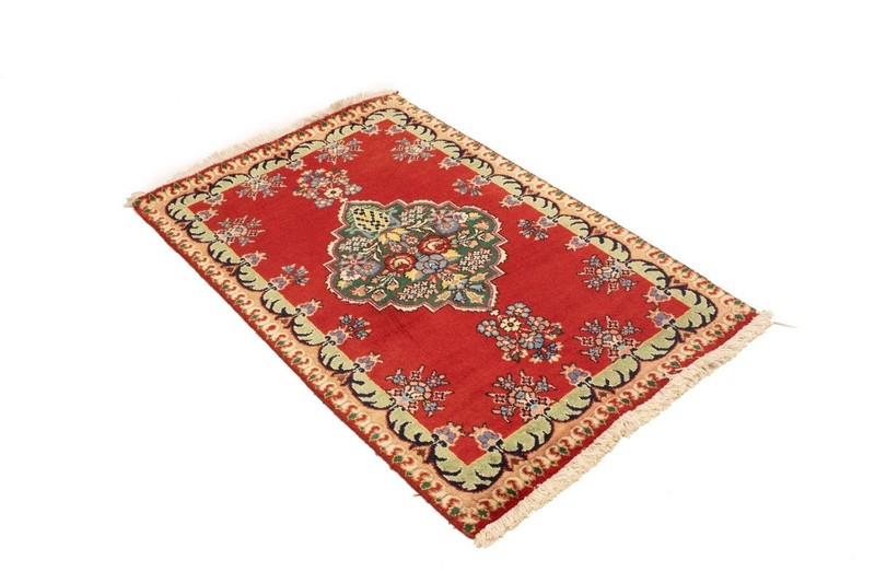 Hand-Knotted Vintage Medallion Floral Oriental Rug Small Decor Carpet 3X4'6 ft gallery