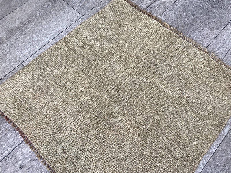 Square rug, Vintage rug, Turkish mini rug, Small rug, Brown rug, 1.7 x 1.7 ft gallery
