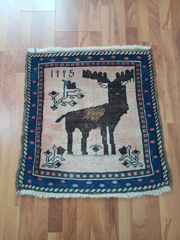 Vintage Turkish Oushak Rug 3x3 Handmade Wool Anatolian Carpet Boho Tribal Rug B gallery
