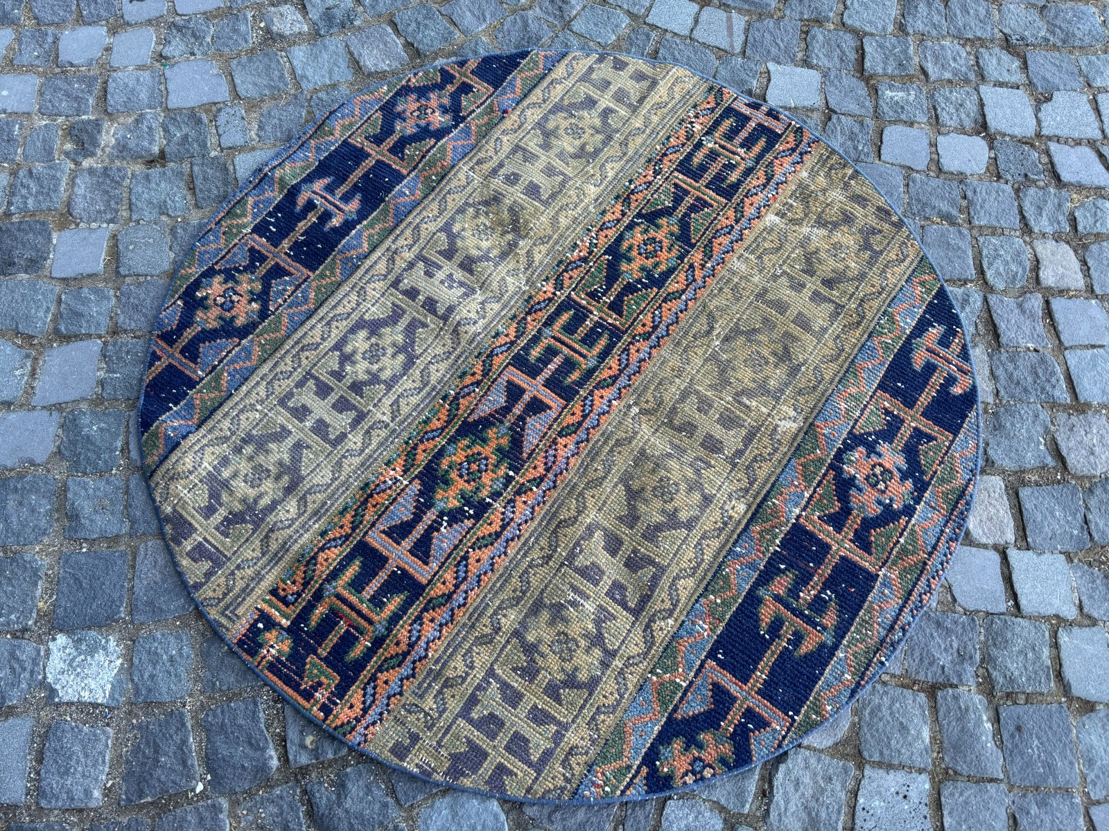 Handmade Wool Rug, Bohemian Area Rug, Turkish Vintage Rug, Home Rug 4,5 x 4,4 ft gallery