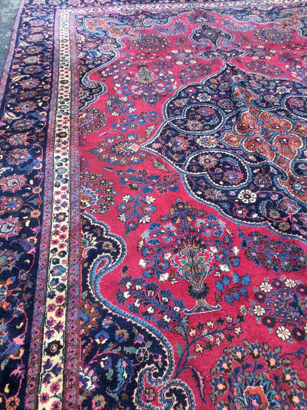 Antique Oriental Rug - 11x16 -handmade - wool gallery
