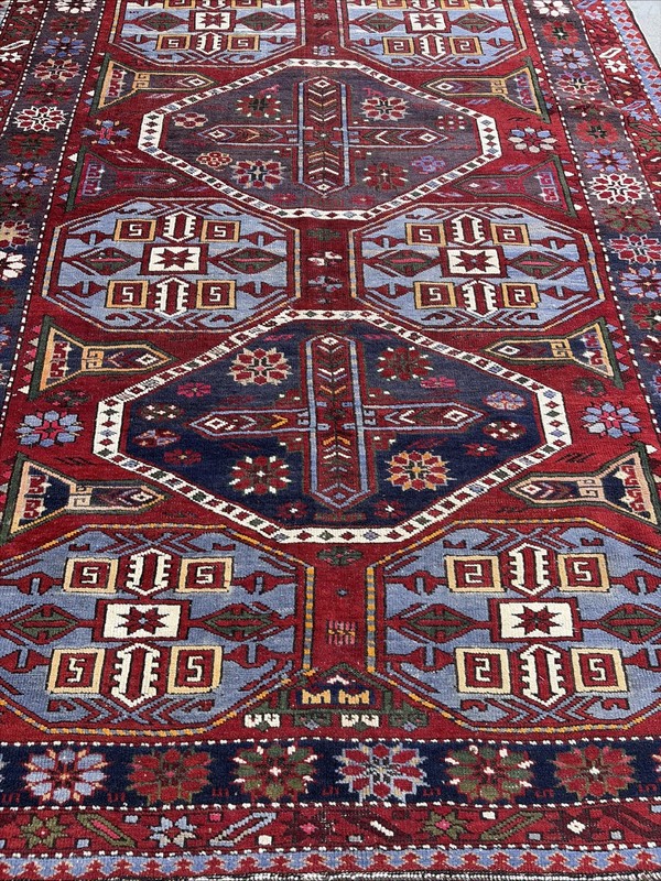 Auth: 19th C Antique Shirvan Caucasian Rug Mythical Art Wool Beauty 6x9 gallery