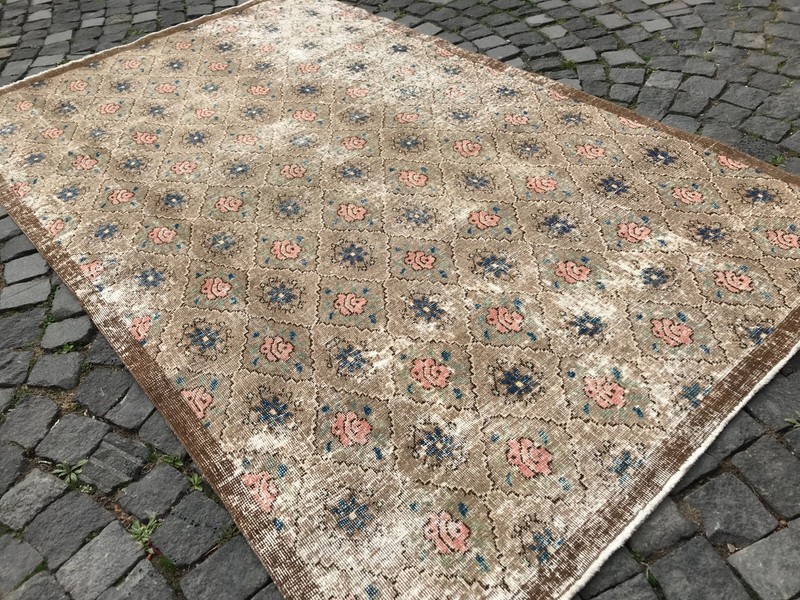 Handmade Rug Turkish Area Rug Vintage Rug Oushak Rug Antique Rug Bohemian Rug gallery