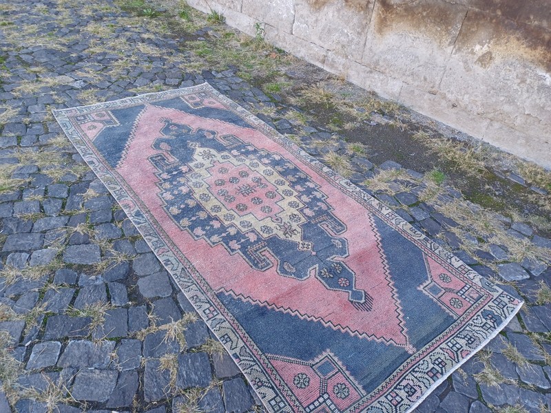 Turkish Arisaman Vintage Area Rug 3.77 x 8.33 ft , 4x8 Handmade Rug 115 x 254 cm gallery