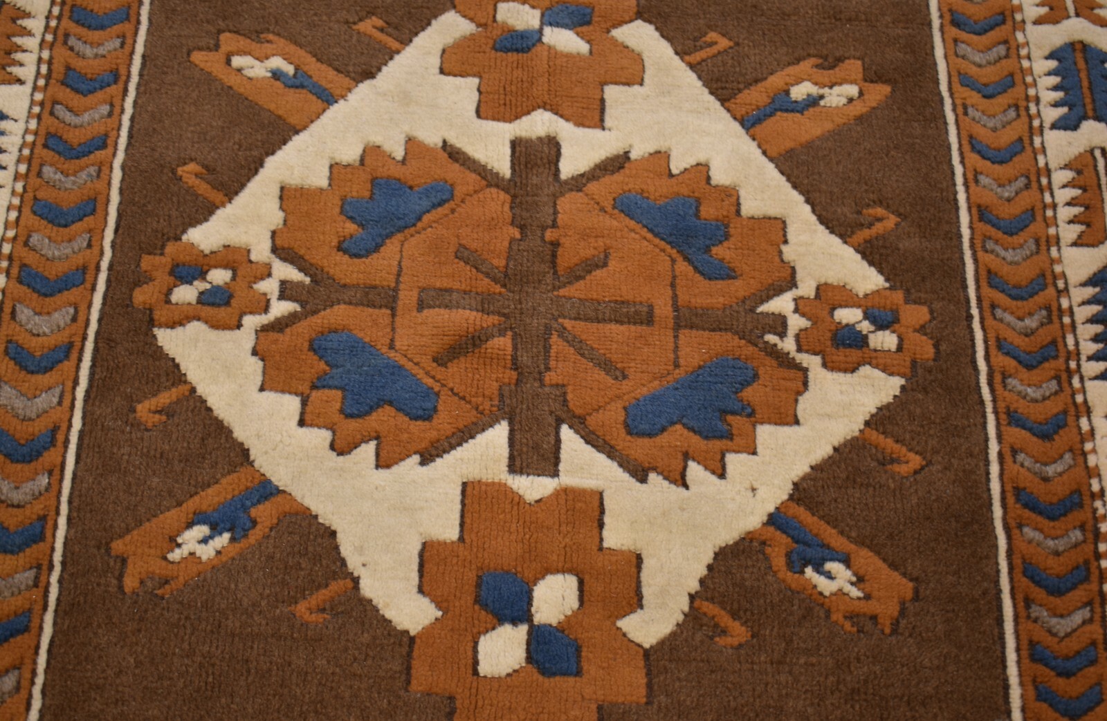 Clearance 1960's Antique Caucasian Kazak One-of-a-kind Handmade Rug 5 Ft x 8 Ft gallery