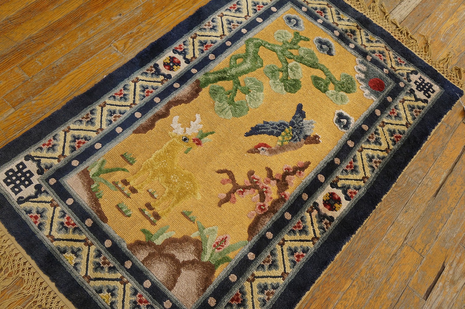 2X3 Antique Chinese Silk Area Rug 1935 gallery