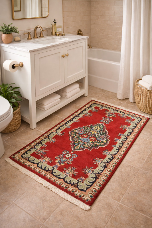 Hand-Knotted Vintage Medallion Floral Oriental Rug Small Decor Carpet 3X4'6 ft gallery