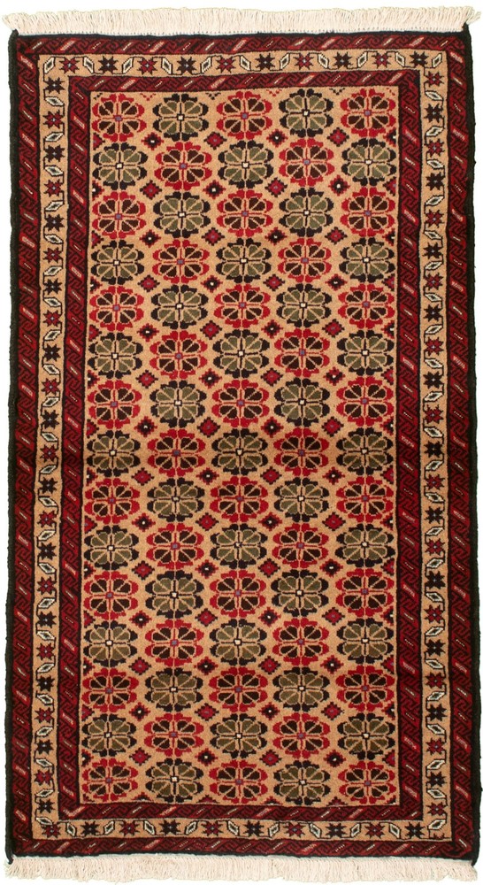 Traditional Vintage Hand-Knotted Area Rug 3'3" x 5'11" Oriental Wool Carpet