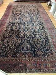 12×22 RARE OVERsize Antique Palace Sarough Sarouk Oriental Area Rug Navy Red